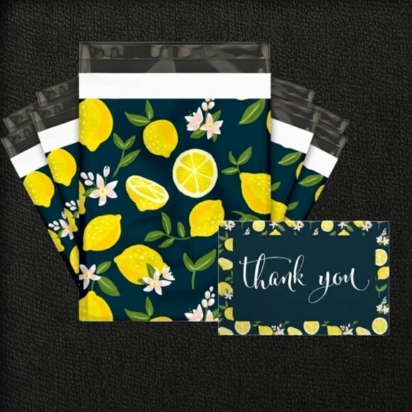 10pc 5 polymailers 10 x 13 plus 5 matching thank you cards - Picture 1 of 5